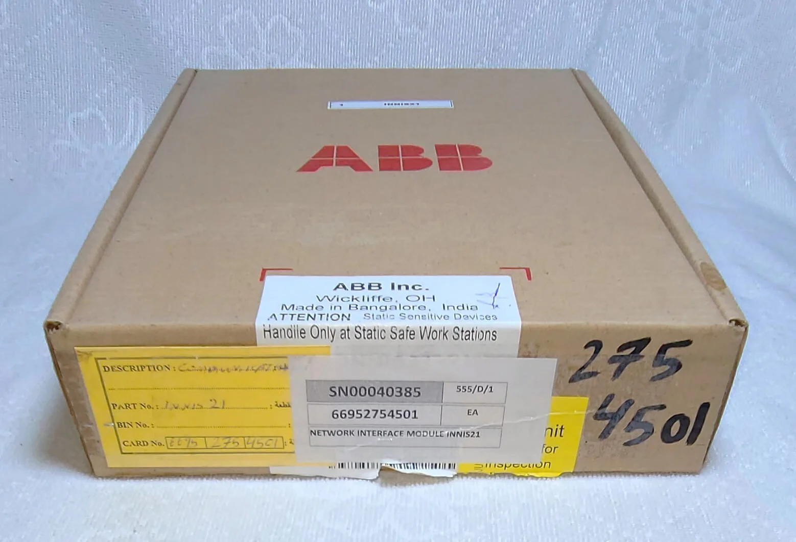 ABB Bailey INNIS21 Network Interface Module – front view