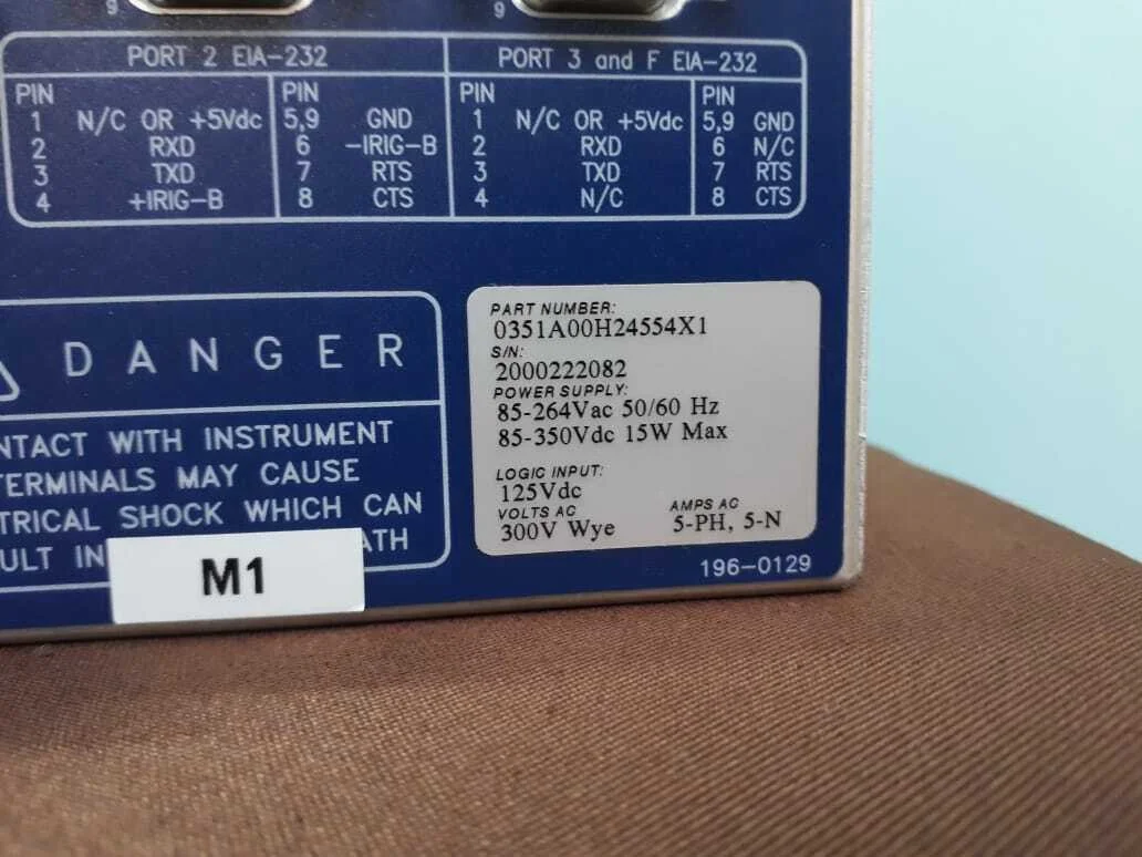 Schweitzer SEL-351A Distribution Protection Relay 0351A00H24554X1 – front view