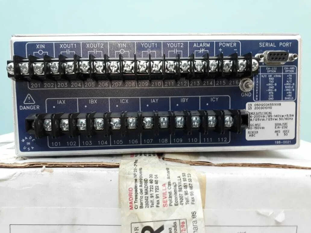 Schweitzer SEL-501-2 Overcurrent Protection Relay 0501203X551XXB – front view