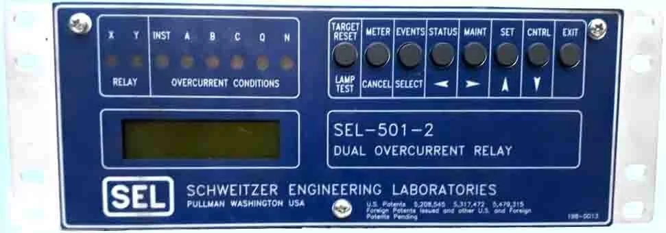 Schweitzer SEL-501-2 Overcurrent Protection Relay 0501203X551XXB – front view