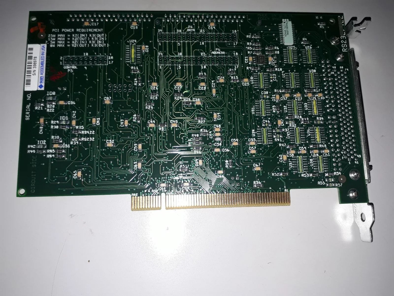 Sun Microsystems 370-2728 Serial Interface Card – front view