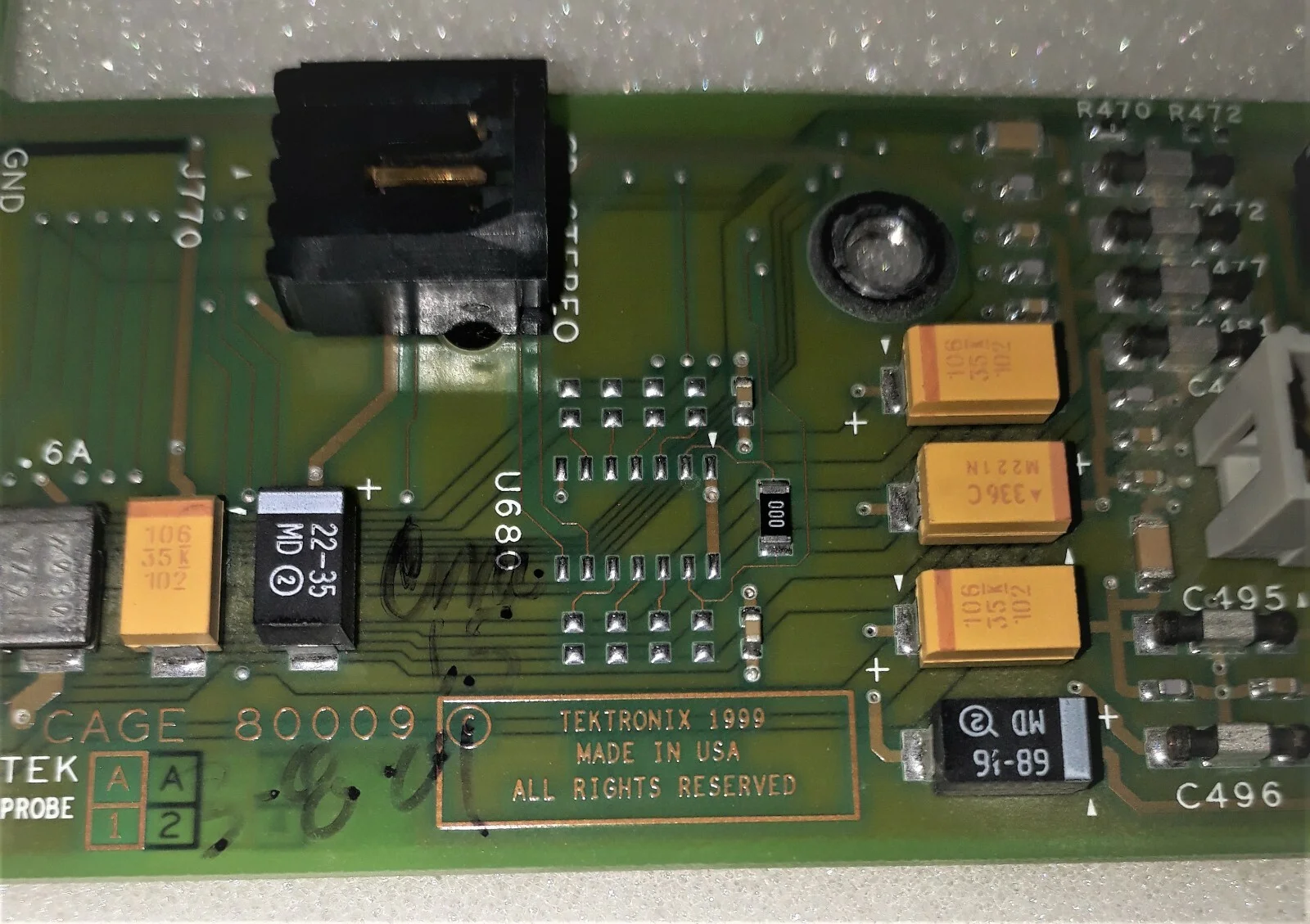 Tektronix MTS300 Front Control Panel and Board – front view